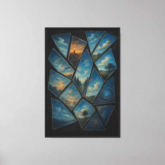 Broken Mirror Illusion Canvas Afdruk (Voorkant)