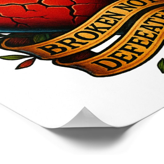 Broken Not Defeated - Poster en PNG Download (Hoek)