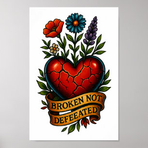 Broken Not Defeated - Poster en PNG Download