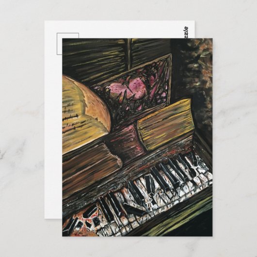 Broken Piano Briefkaart (Voorkant / Achterkant)