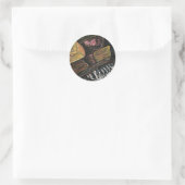 Broken Piano Ronde Sticker (Tas)