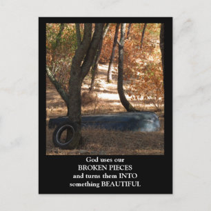 Broken Pieces Rowboat Briefkaart