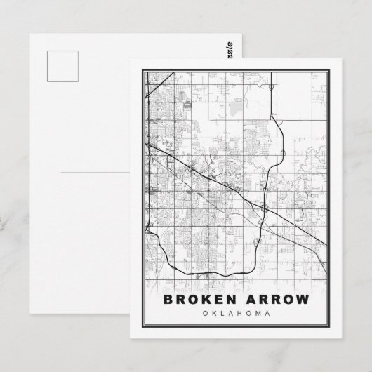 Broken pijlkaart briefkaart (Voorkant / Achterkant)