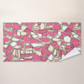 BROKEN POP roze Badhanddoek (Badhanddoek)