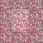 BROKEN POP roze Stof (Delen)