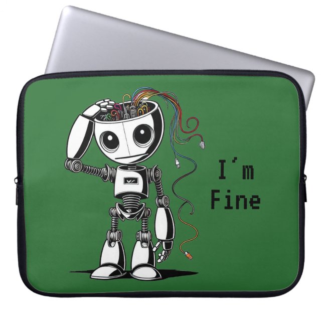 Broken Robot: het gaat goed Laptop Sleeve (Voorkant)