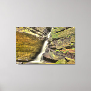 Broken Rock Herfsten, Old Man Cave, Hocking Hills Canvas Afdruk