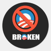 BROKEN RONDE STICKER (Voorkant)