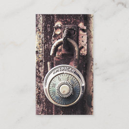 Broken Rusty American Padlock Security Business Visitekaartje