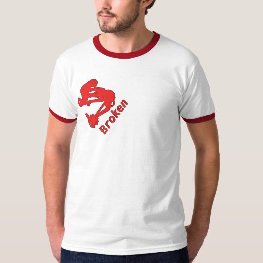 Broken Singlespeed Ringer T-shirt (Voorkant)