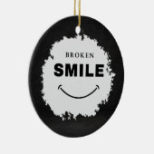 Broken Smile - Emotionele Esthetische Keramische O Keramisch Ornament (Rechts)