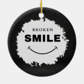 Broken Smile - Emotionele Esthetische Keramische O Keramisch Ornament (Achterkant)