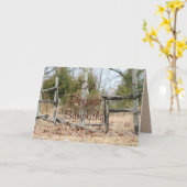 Broken Split Rail Fence- aanpassen van elke gelege Kaart (Gele Bloem)