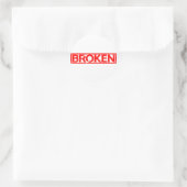 Broken Stamp Ronde Sticker (Tas)