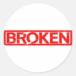 Broken Stamp Ronde Sticker