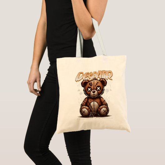 Broken Teddy Canvas tas - Worstelend maar sterk (Voorkant (product))