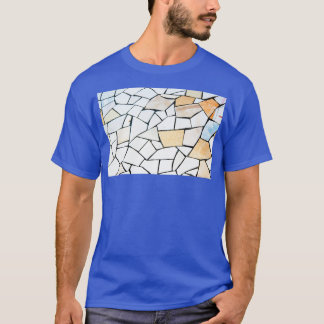 Broken Tiles natuurhoutachtige steenhouwerij T-shirt