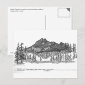 Broken Top van weide in de buurt van Green Lakes t Briefkaart (Voorkant / Achterkant)