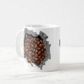 Broken Wall Coffee Bean Espresso Cafeïne Mok (Voorkant links)