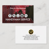 Broken Wood Fences Dirty Brick Wall Visitekaartje (Voorkant / Achterkant)