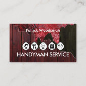 Broken Wood Fences Dirty Brick Wall Visitekaartje (Voorkant)