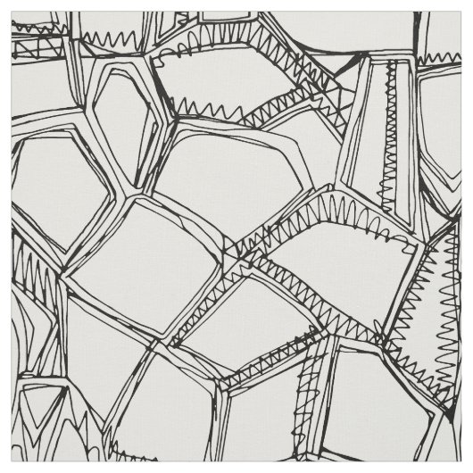 BROKEN zwart-wit Stof (Swatch)