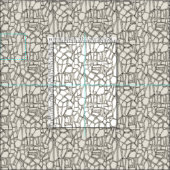 BROKEN zwart-wit Stof (Delen)