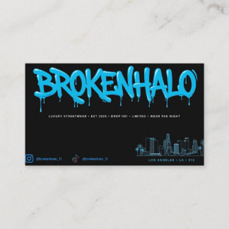 BROKENHALO Luxe Streetwear Zakelijk Kaartje - Blau Visitekaartje