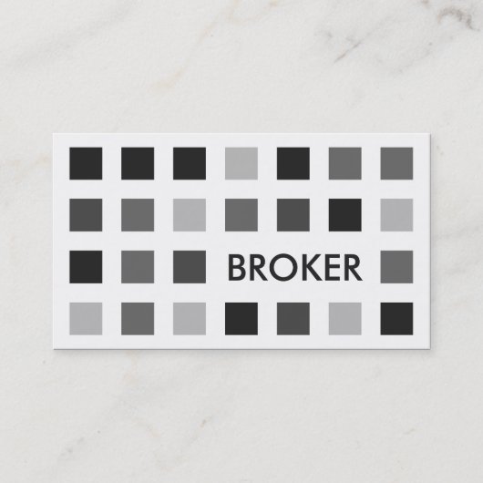 BROKER (moskeesvierkantjes) Visitekaartje (Voorkant)