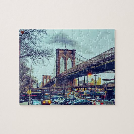 Broklyn Bridge New York Jigzaag Puzzle Legpuzzel (Horizontaal)