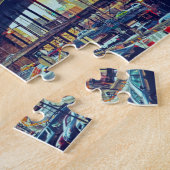 Broklyn Bridge New York Jigzaag Puzzle Legpuzzel (Zijkant)