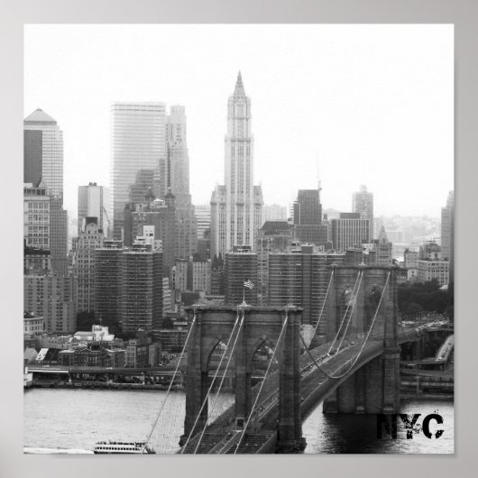 Broklyn bridge NYC Poster (Voorkant)