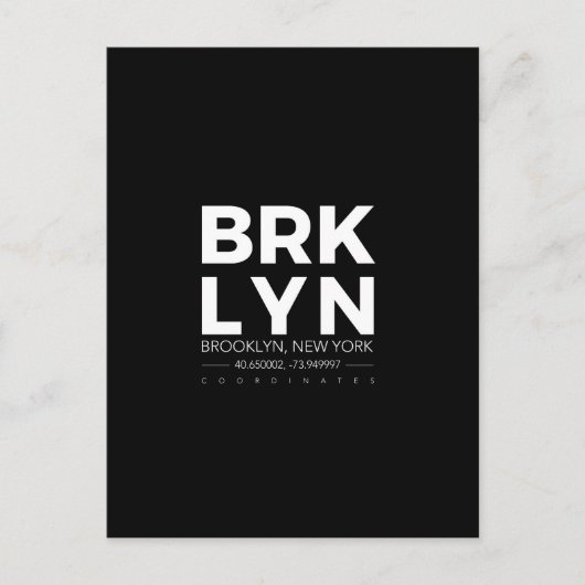 broklyn briefkaart (Voorkant)