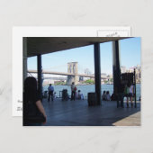 broklyn brug over de zuidzeehaven briefkaart (Voorkant / Achterkant)