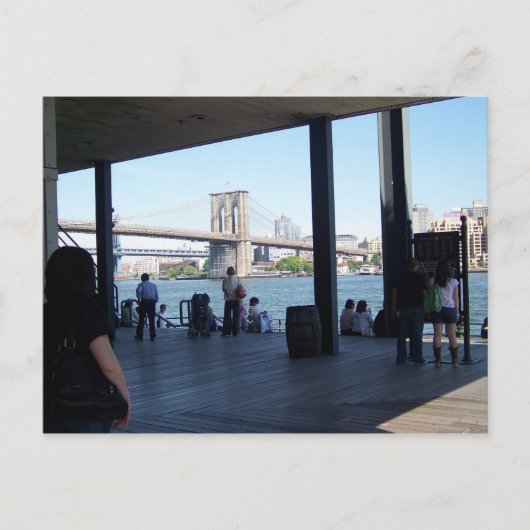 broklyn brug over de zuidzeehaven briefkaart (Voorkant)