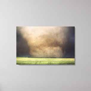 Brokstukken vliegen net na deze heftige tornado-ve canvas afdruk