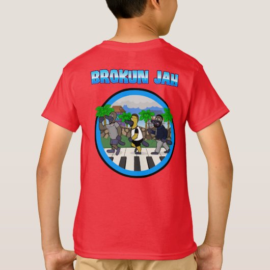 Brokun Jah over pianospel T-shirt (Achterkant)