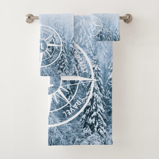 Brombalmonogram wintersparren bad handdoek (Insitu)