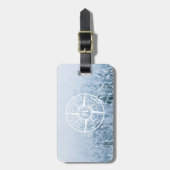 Brombalmonogram wintersparren bagagelabel (Voorkant verticaal)