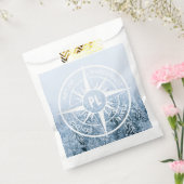 Brombalmonogram wintersparren bedankzakje (Gezegeld)