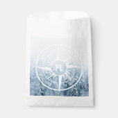 Brombalmonogram wintersparren bedankzakje (Voorkant)