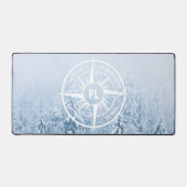 Brombalmonogram wintersparren bureaumat (Voorkant)