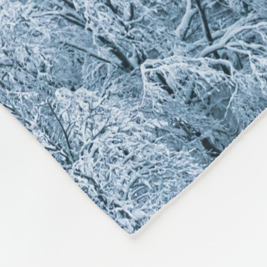 Brombalmonogram wintersparren fleece deken (Hoek)