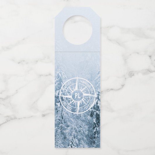 Brombalmonogram wintersparren flessenhanger (Achterkant)