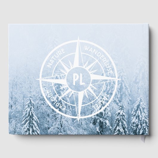 Brombalmonogram wintersparren gastenboek (Achterkant)