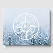 Brombalmonogram wintersparren gastenboek (Voorkant)