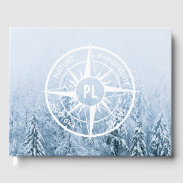 Brombalmonogram wintersparren gastenboek