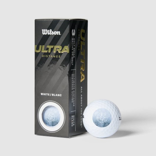 Brombalmonogram wintersparren golfballen (Verpakking)