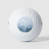 Brombalmonogram wintersparren golfballen (Voorkant)