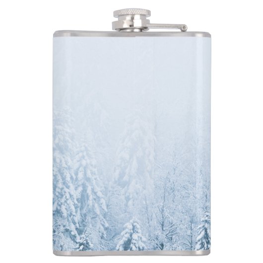 Brombalmonogram wintersparren heupfles (Achterkant)